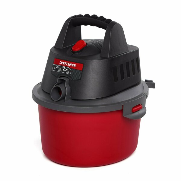 Craftsman 2.5 Gallon 1.75 Peak HP Wet/Dry Vac, Portable Shop Vacuum with Attachments CMXEVBE17250