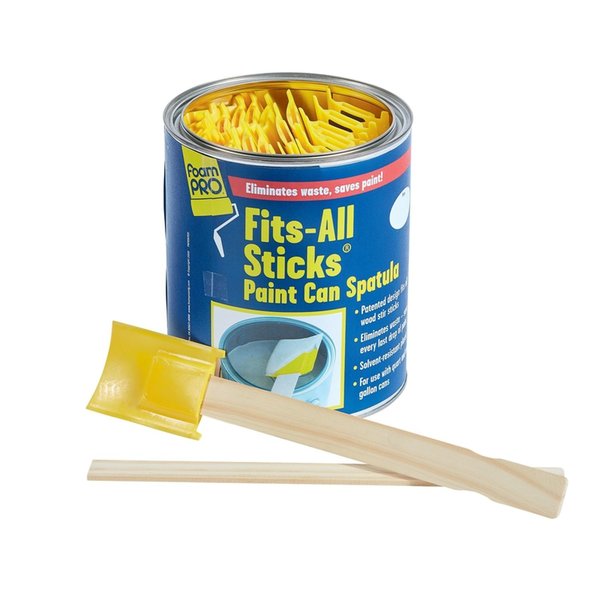 Foampro Foam Pro Fits-All Sticks Yellow Plastic Paint Spatula 141