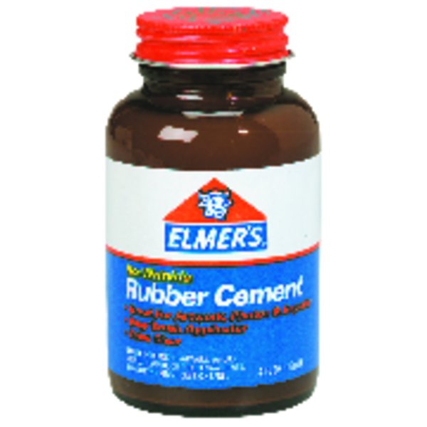 Elmers Rubber Cement USA Supplier E904 No Wrinkle Adhesive Glue Dries Clear  4 oz 26000109048