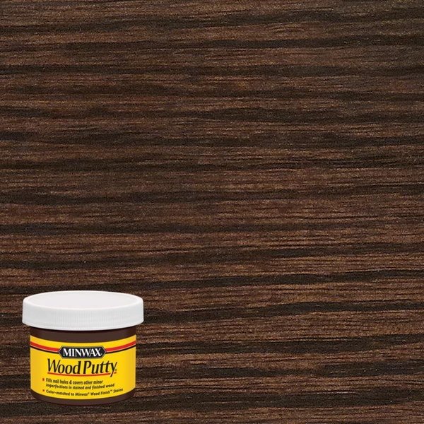  Minwax 13618000 Wood Putty, 3.75 oz, Ebony