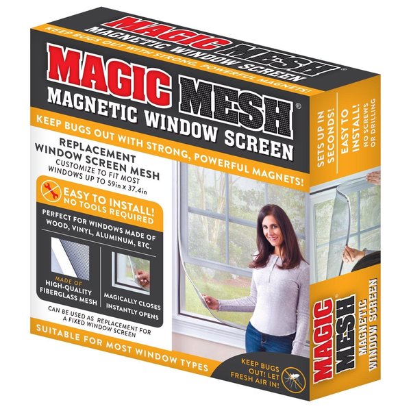 Magic Mesh MM601106 Magnetic Replacement Window Screen Fiberglass