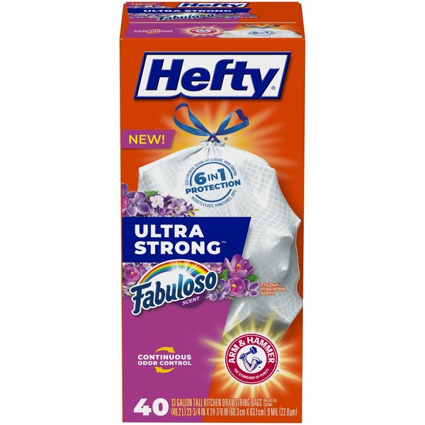 Hefty Ultra Strong 13 gal Fabuloso Scent Tall Kitchen Bags