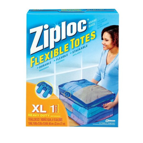 Ziploc Flexible 10.9 in. H X 16 in. W X 13 in. D Storage Tote 71597