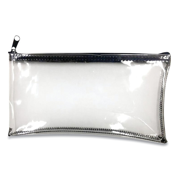 X-Large Clear Logo vinyl zipper pouch
