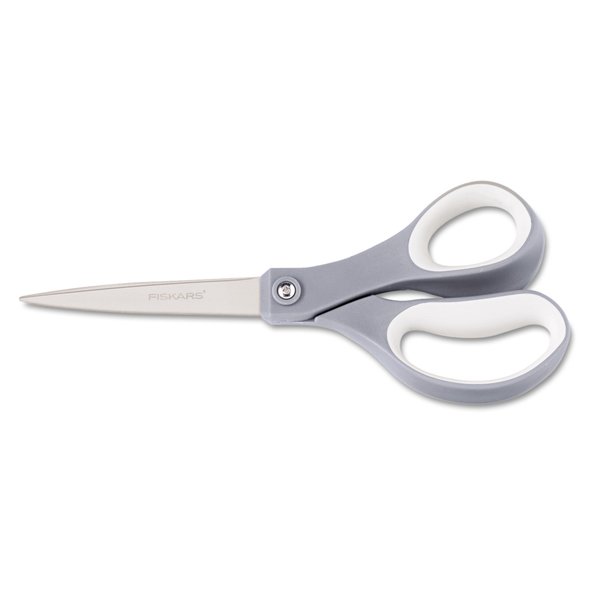 Fiskars Everyday Titanium Softgrip Scissors, 8 Long, 3.1 Cut Length,  Gray, Straight Handle 154090-1047