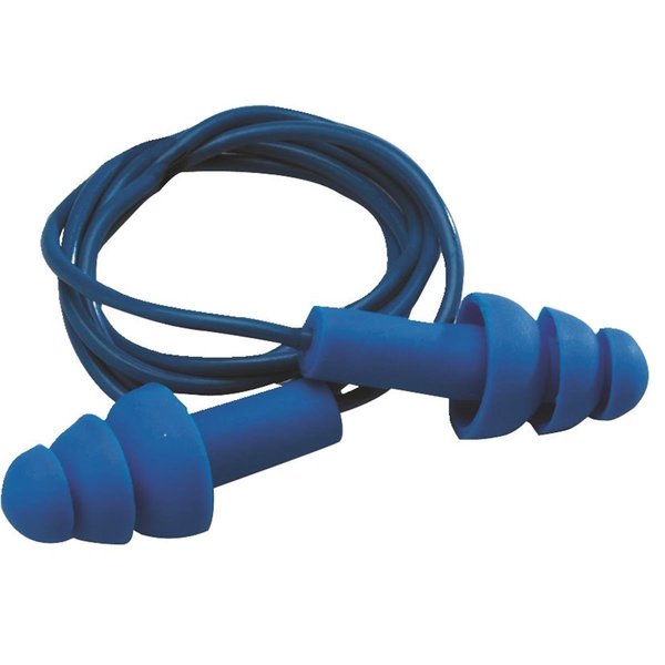 3M EAR Tracers Series Blue Reusable Corded Ear Plugs, 29dB
