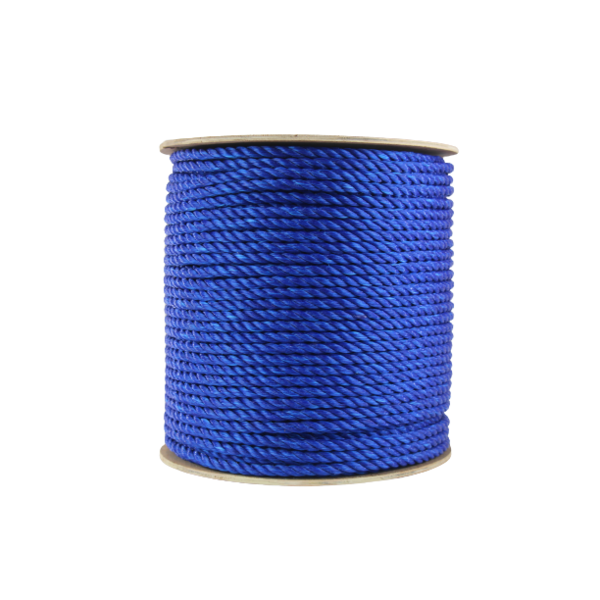 3-Strand Twisted Polypropylene Rope Monofilament, Blue 5/8