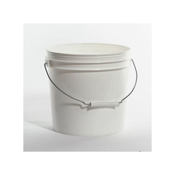 Pipeline Packaging Open Head Pail, HDPE, White, 2 gal., Height: 9-1/4" 01-05-048-00098