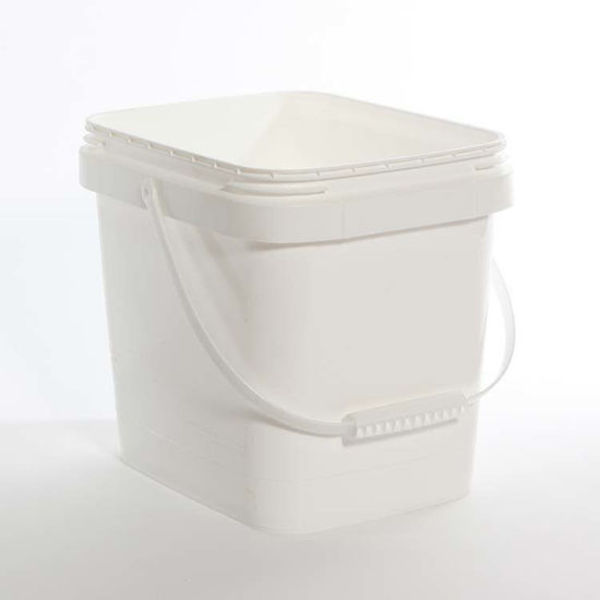 Pipeline Packaging Open Head Pail, HDPE, White, 3.5 gal., Height: 10-13/16" 01-05-048-00094