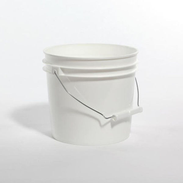Pipeline Packaging Open Head Pail, HDPE, White, 1 gal., Used For: Dry Products, Liquid Products 01-05-048-00088