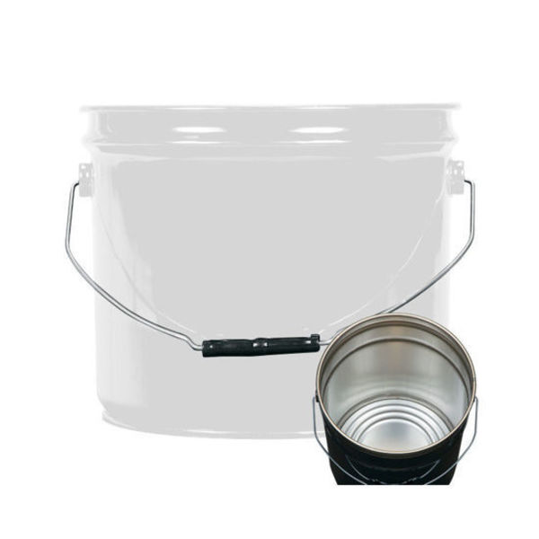 Pipeline Packaging Open Head Pail, Steel, White, 3.5 gal. 01-19-048-00177