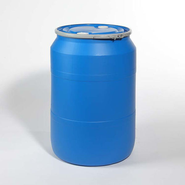 Pipeline Packaging Plstc Drum, Fittings, Opn Hd, Blu, 55 gal. 03-14-048-00006