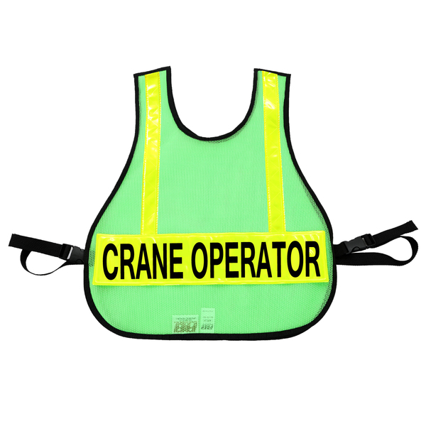 R&B Fabrications Crane Operator Safety Vest, Lime Green 003LG-CO