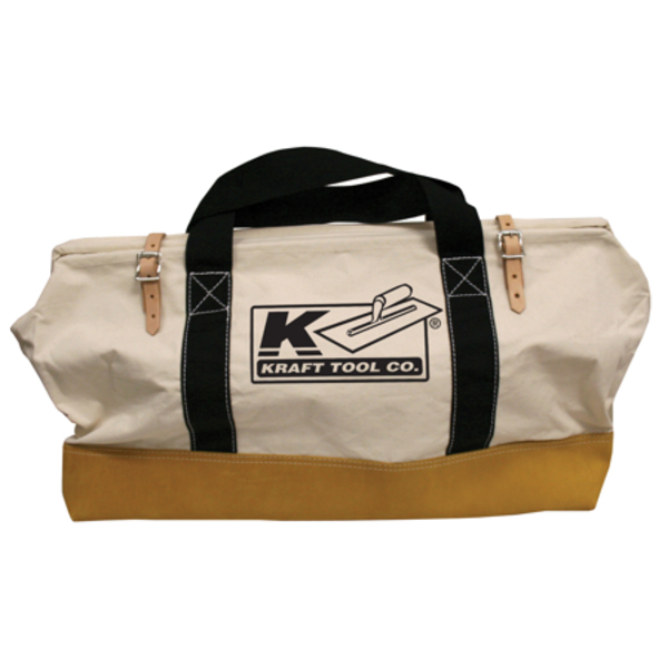 Kraft Tool Leather Bottom Bag w/Nylon Handle, 24 WL224