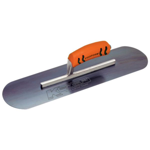 Kraft Tool Blue Steel Pool Trowel-6 Rivets, 18"x4 CF738BPF-6R