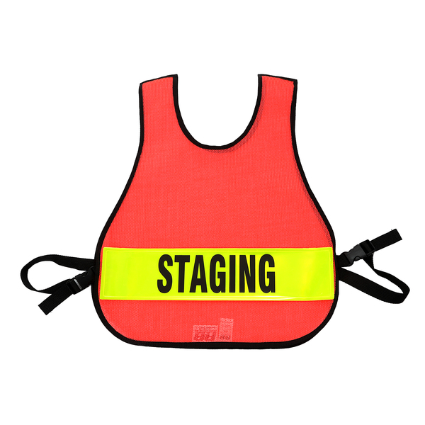R&B Fabrications Safety Vest Staging, Safety, Orange 005OR-STA