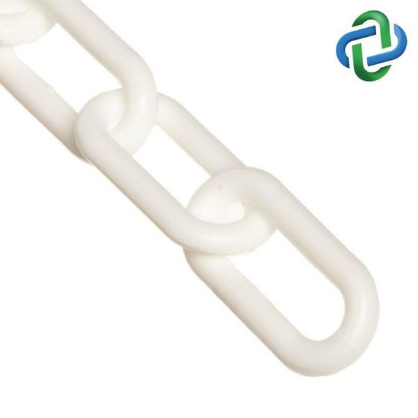 Mr. Chain White Plastic Chain 2"(#8, 51 mm)x25 ft 50001-25