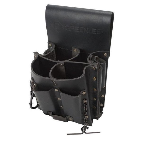 Greenlee Black Leather 8 Pockets, 0258-11 0258-11