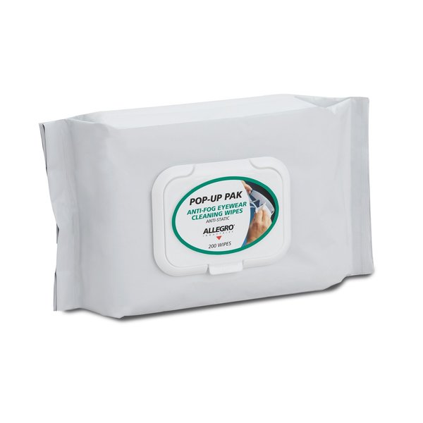 Allegro Industries Eyewear Cleaning Wipes Pop-Up Pak, PK200 0350-200PU