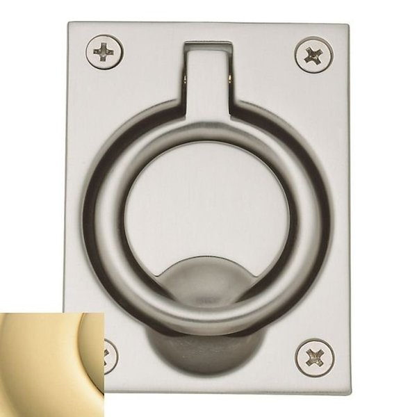 Baldwin Estate Unlacquered Brass Flush Ring Pull 0395.031