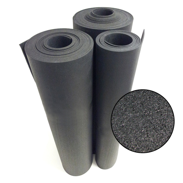 Rubber-Cal "Recycled Flooring" 1/4 in. x 4 ft. x 7 ft. - Black Rubber Mats 03_101_WAB_4