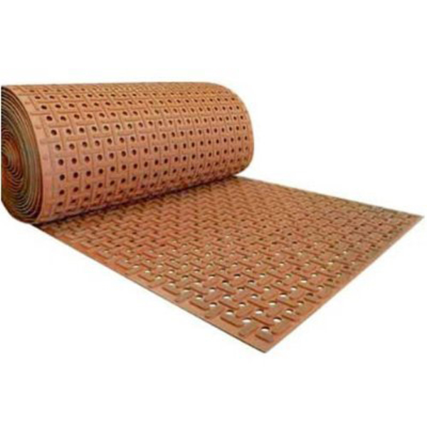 Rubber-Cal "Paw-Grip" 100% Nitrile Non-Slip Rubber Matting - 3/8 in x 34 in x 6 ft - Red 03-W182