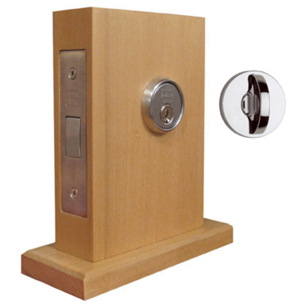 Omnia Single Cylinder Modern Mortise Deadlock Bright Brass 041M/N.3