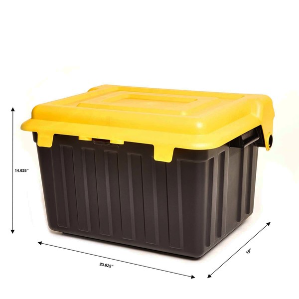 Storex Storage Bins, 5-1/2 Gallon, Assorted Colors, Case of 6