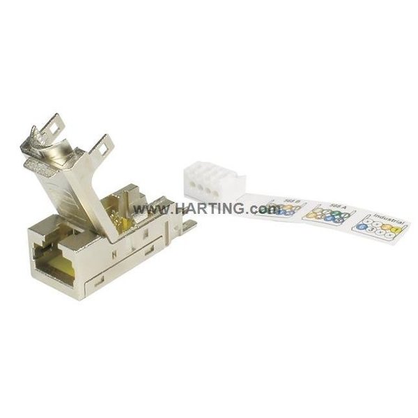 Harting Device-Side RJ45 Connector, Poles 8 09455451561