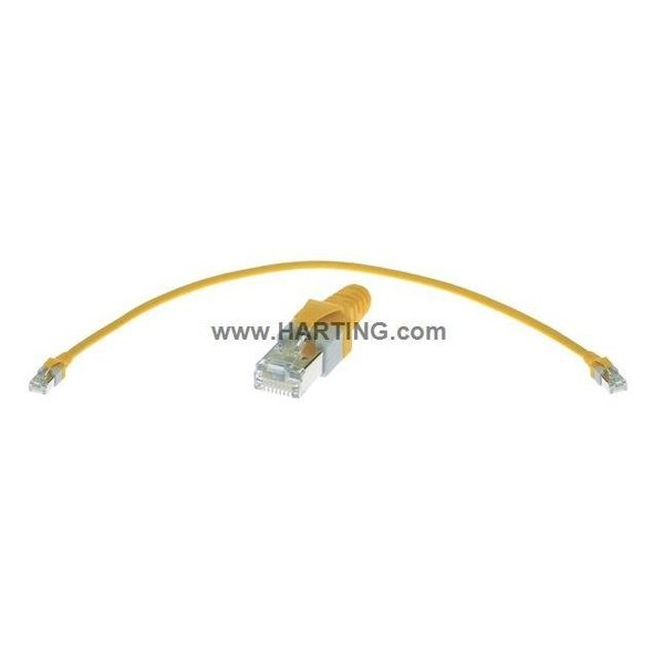 Harting Cordset, 1m, Yellow, 26 AWG 09474747009