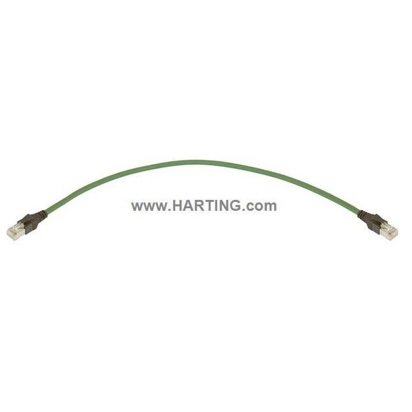 Harting Cordset, 0.5m, Green, 26 AWG 09484747766005
