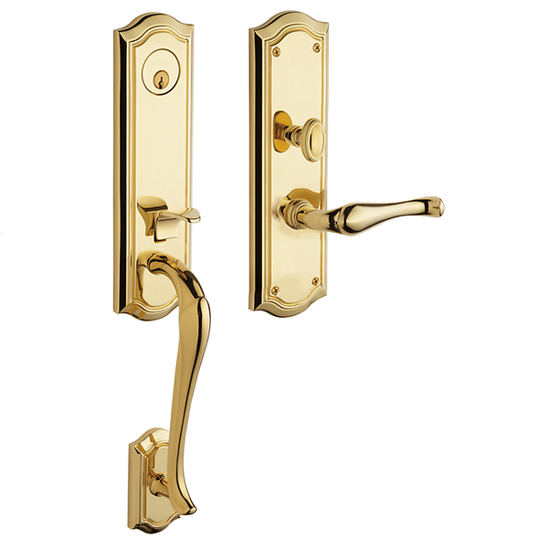 Baldwin Estate Entry Handlesets Lifetime Brass M522.003.LENT