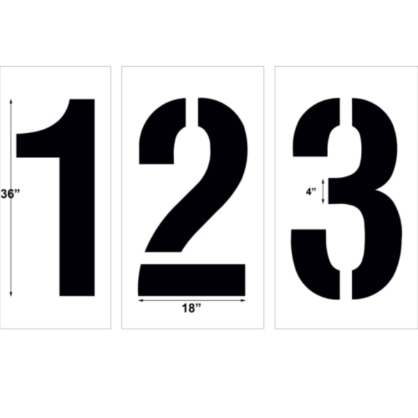 Newstripe Stencil, 12", Number Kit 0-9, 1/8",  10000946