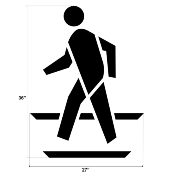 Newstripe Stencil, 36"Fed Pedestrian, 1/16" 10004401