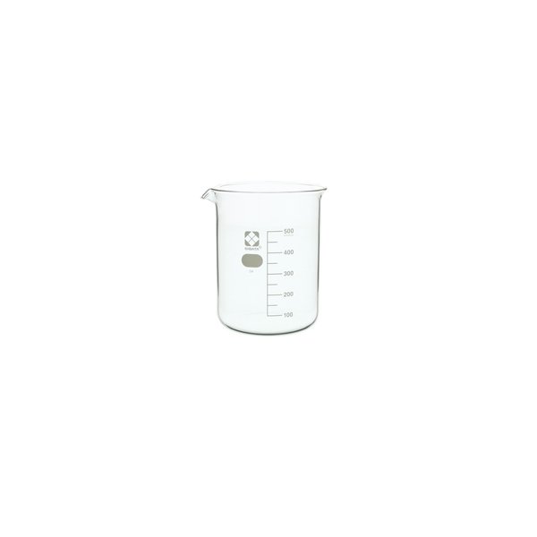 Vee Gee Sibata Glass Beaker, 500mL, PK10 10020-500A