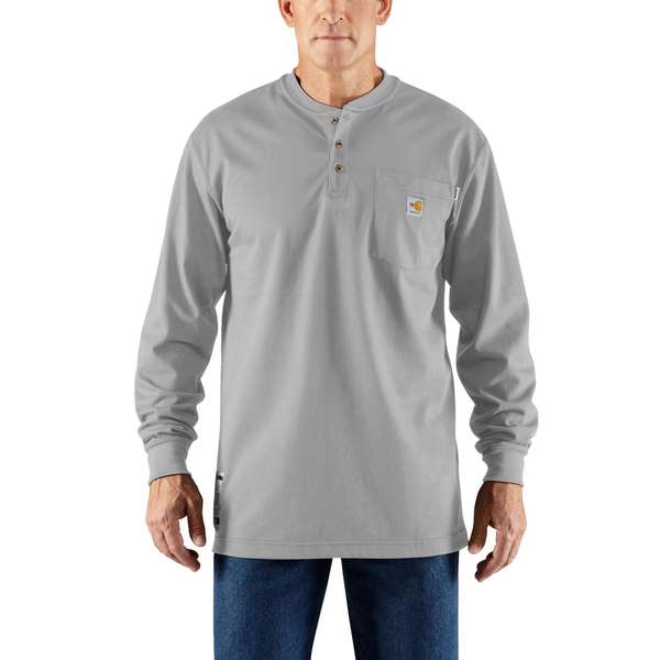 Carhartt 100235-410 Flame Resistant Long-Sleeve Work Shirt - Navy