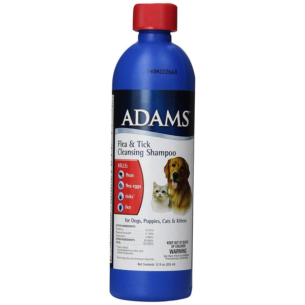 Adams Mfg Flea/Tick Cleansing Shampoo 12oz. 100505532