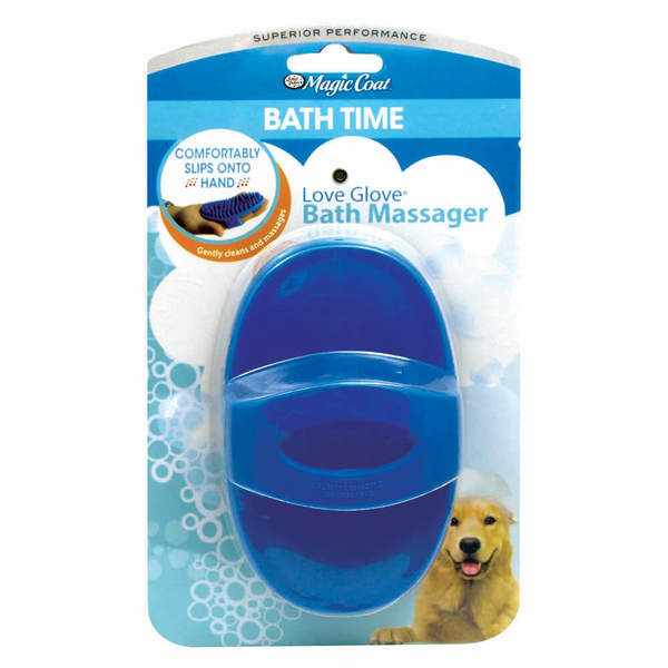 Four Paws Magic Coat Love Glove Bath Massager Blue 100530392