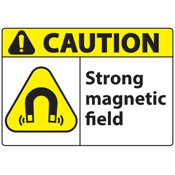 Zing Sign, Caution Magnetic Field, 10x14", AL 20072A