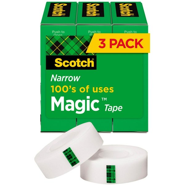 Scotch Magic Tape 810H3 1/2"x1296", PK36 810H3