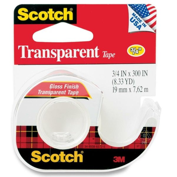 Scotch Trans Tape 157S, 3/4"x300", 144/p, PK144 157S