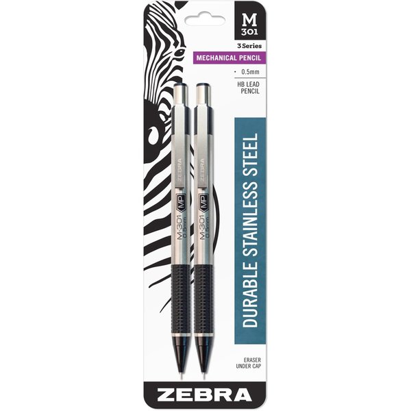 Zebra Pen M-301 Mechanical Pencil 0.5mm Black 2pk 54012