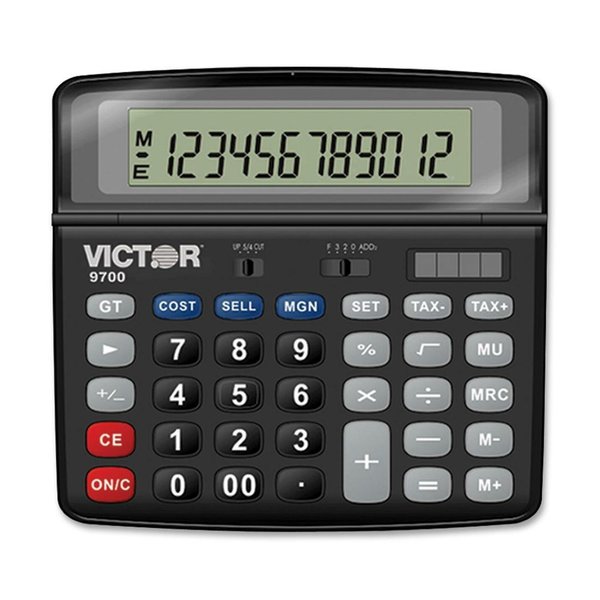 Victor Calculator Desktop Business 12 Digits 9700 Zoro 3576