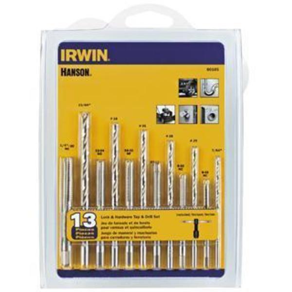 Irwin Tap/Drill Set, (4-40 To 1/4"-20), Plastic HAN80187