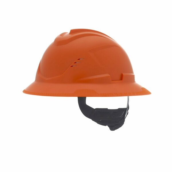 Msa Safety V-Gard C1 Full Brim, Vented, Fas-Trac III, Type 1, Class C, Orange 10215834