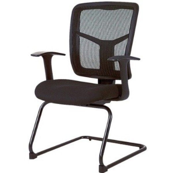 Lorell BlackGuest Chair, 27.8"L41"H, Adjustable, MeshSeat, ErgoMeshSeries LLR86202