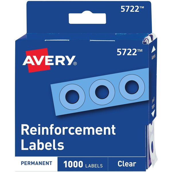 Avery Reinforcements, 1/4", Cl, PK1000 05722