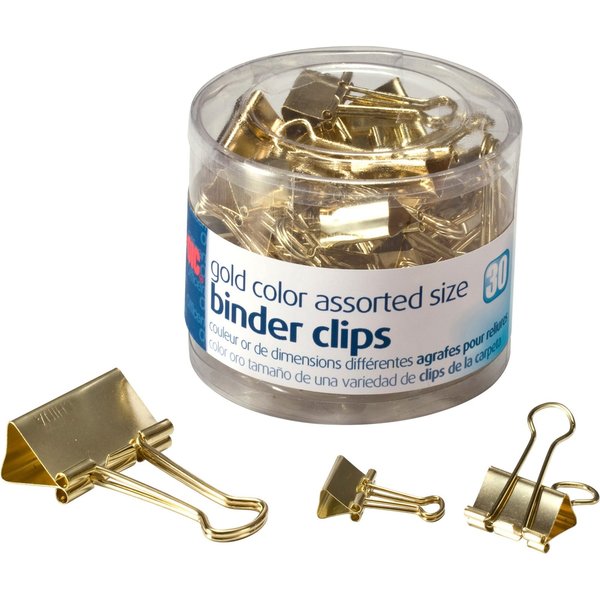 Oic Clip, Binder, Gold, PK30 31022