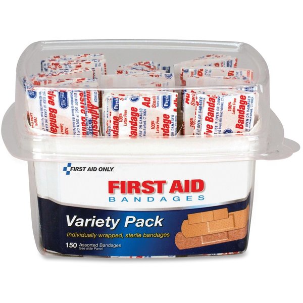 First Aid Only Assorted Bandage Box Kit, Clear 90095
