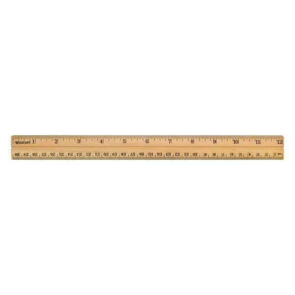 Westcott 8ths Graph Ruler, 1 x 6 inch, Transparent (W-10)